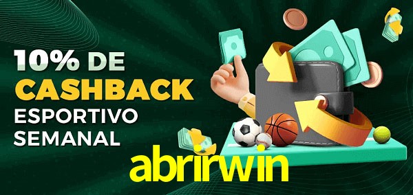 10% de bônus de cashback na abrirwin